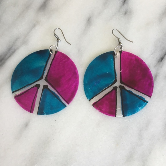 Peace Earrings - Picture 2 of 3